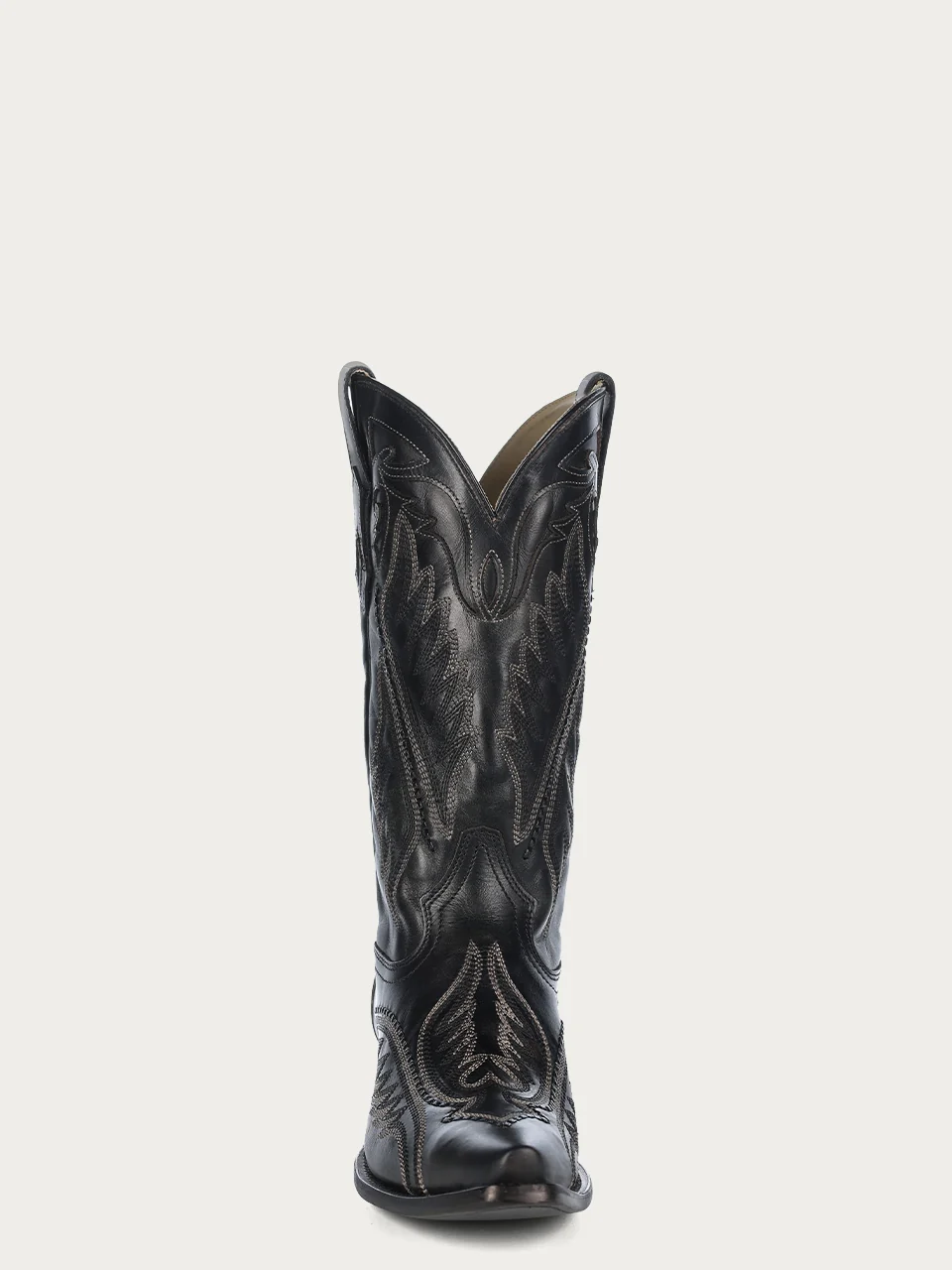 C4149 - MEN'S WOVEN DETAIL WITH BLUE EMBROIDERY BLACK SNIP TOE COWBOY BOOT - Image 4