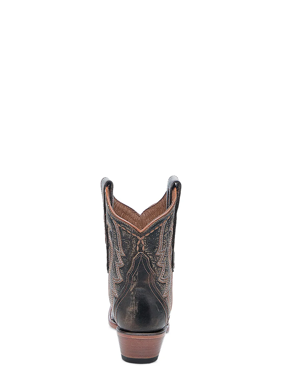 L6240 - WOMEN'S EMBROIDERY CHOCOLATE ANKLE SNIP TOE CIRCLE G COWBOY BOOT - Image 5