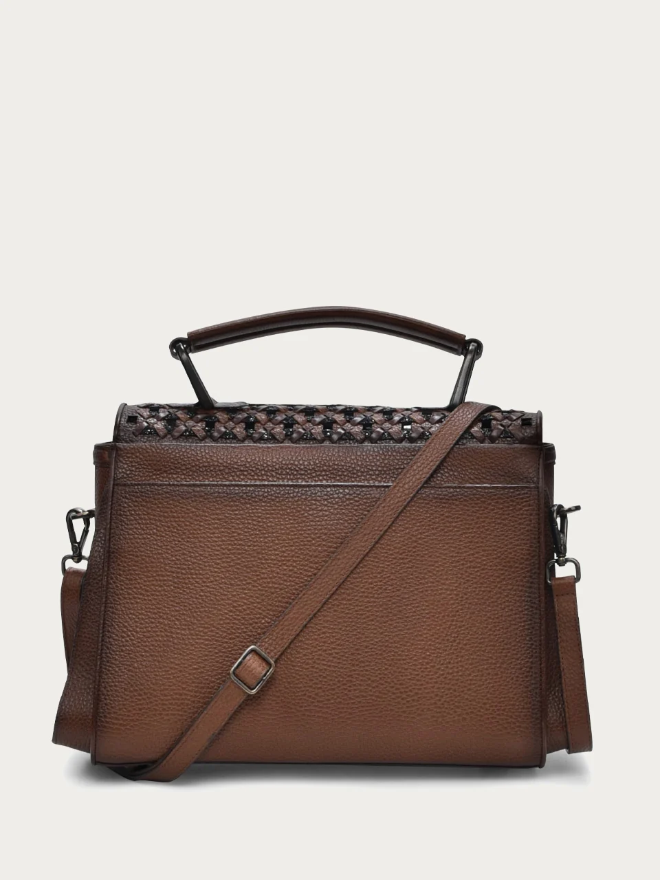 D1352 - WOMEN'S CHOCOLATE  SADDLE BAG - Image 4