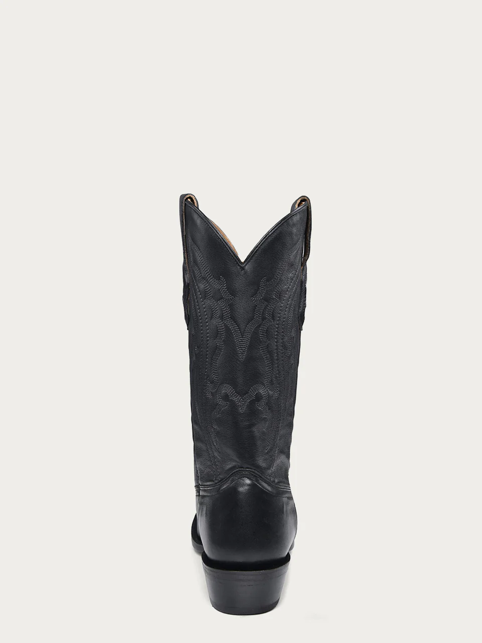 A4541 - MEN'S EMBROIDERY BLACK COWHIDE J TOE COWBOY BOOT - Image 4