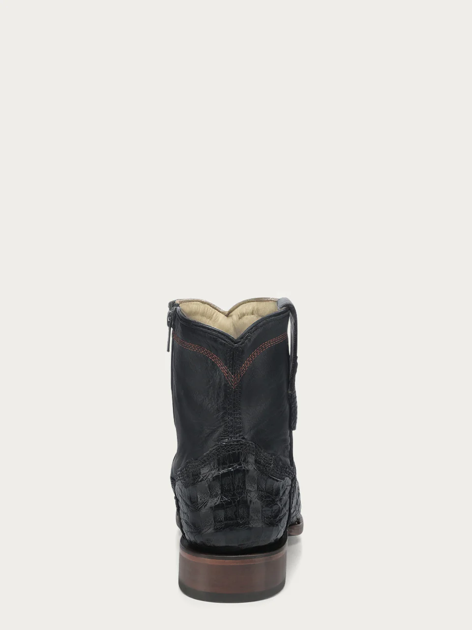 A4961 - MEN'S EMBROIDERY BLACK CAIMAN ROUND TOE COWBOY BOOT - Image 5