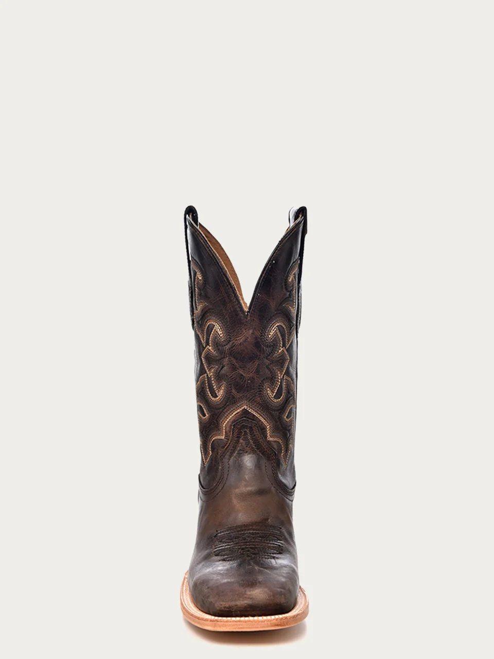 A4264 - MEN'S EMBROIDERY MOKA SQUARE TOE COWBOY BOOT - Image 4