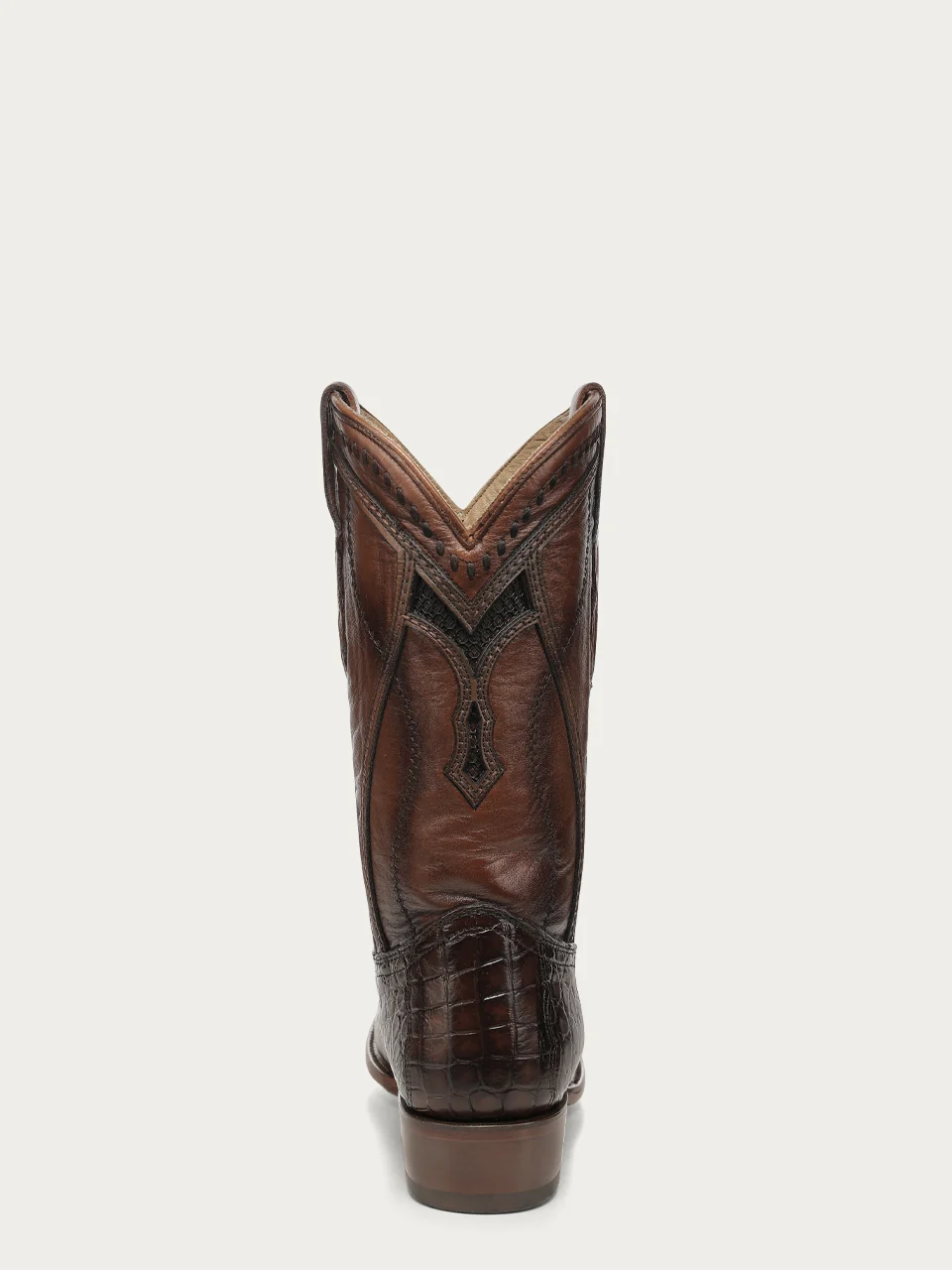 A5105 - MEN'S EMBROIDERY WOVEN AND INLAY HONEY ALLIGATOR NARROW SQUARE TOE COWBOY BOOT - Image 10