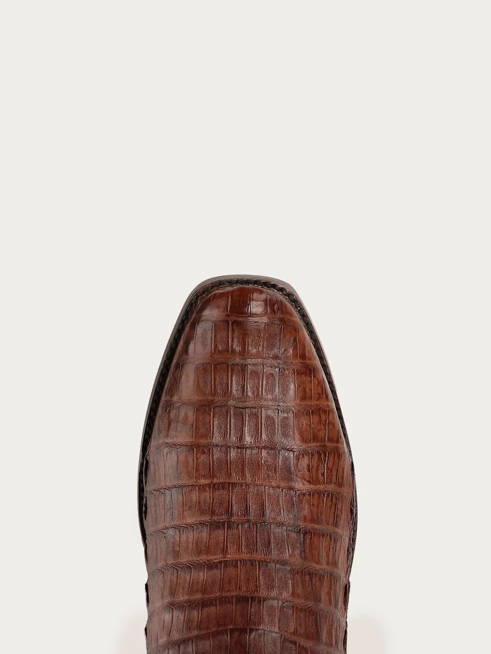 A5109 - MEN'S EMBROIDERY WOVEN AND INLAY HONEY CAIMAN NARROW SQUARE TOE COWBOY BOOT - Image 7
