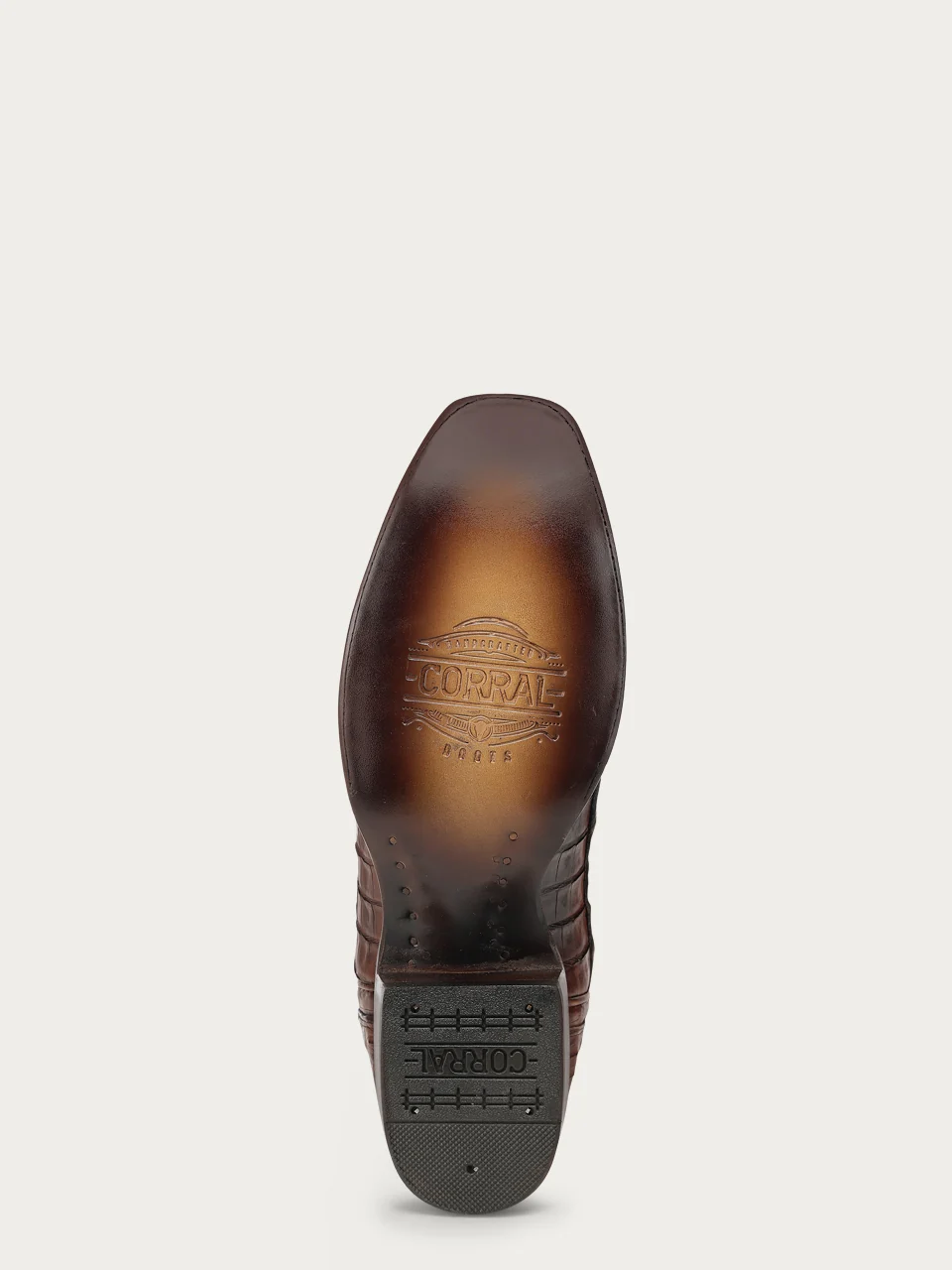 A5109 - MEN'S EMBROIDERY WOVEN AND INLAY HONEY CAIMAN NARROW SQUARE TOE COWBOY BOOT - Image 9