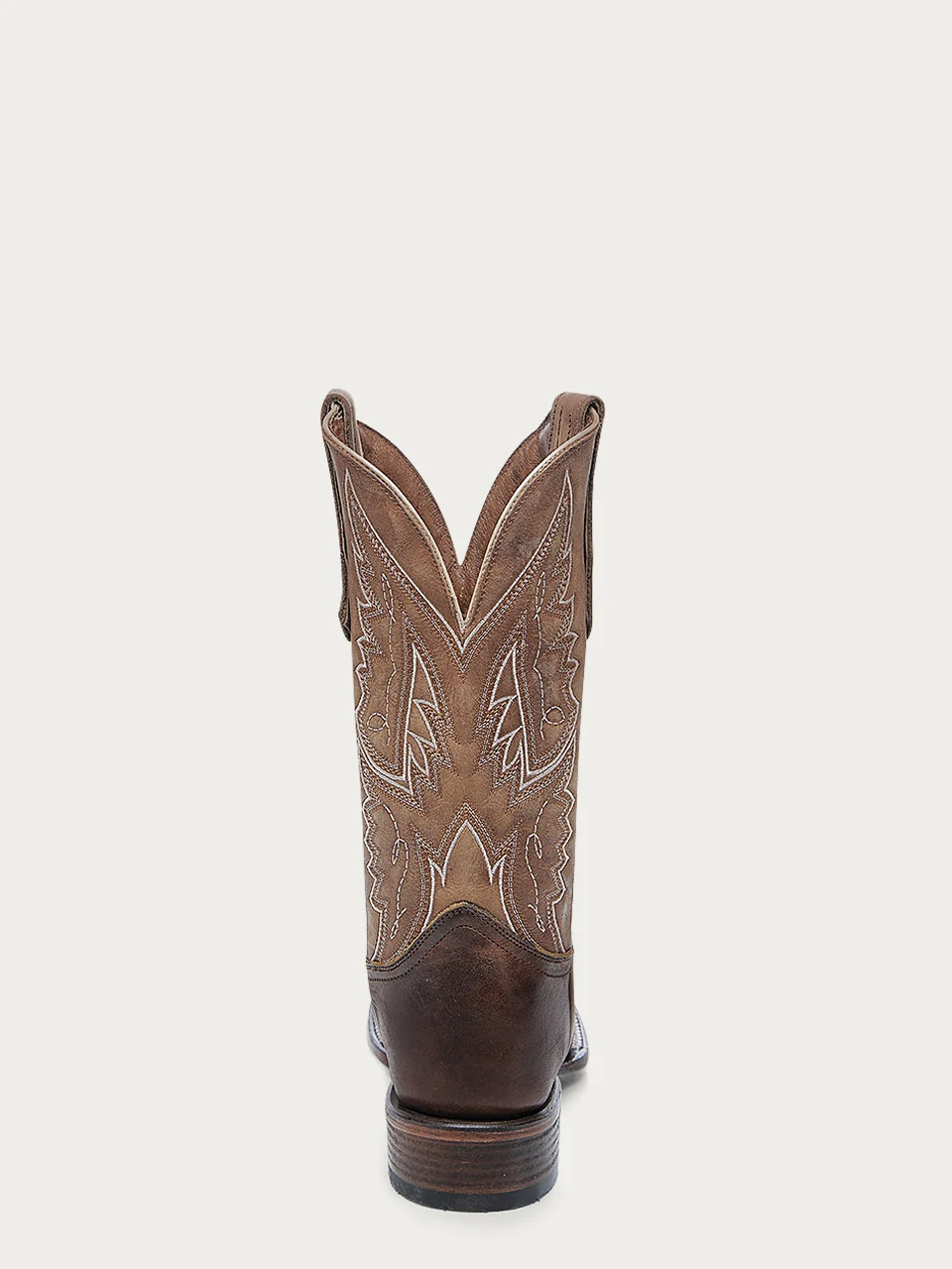 L6297 - MEN'S TANNED HONEY EBROIDERY WIDE SQUARE TOE CIRCLE G COWBOY BOOT - Image 4