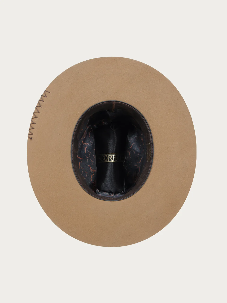 H0011 - SAND COWGIRL WOOL HAT WITH HEADBAND AND PIN - Image 4