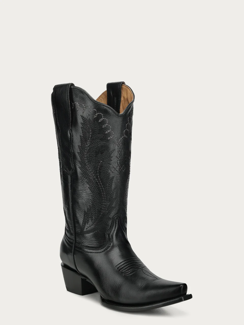L6339 - WOMEN’S EMBROIDERY TRIAD BLACK SNIP TOE CIRCLE G COWBOY BOOT - Image 3