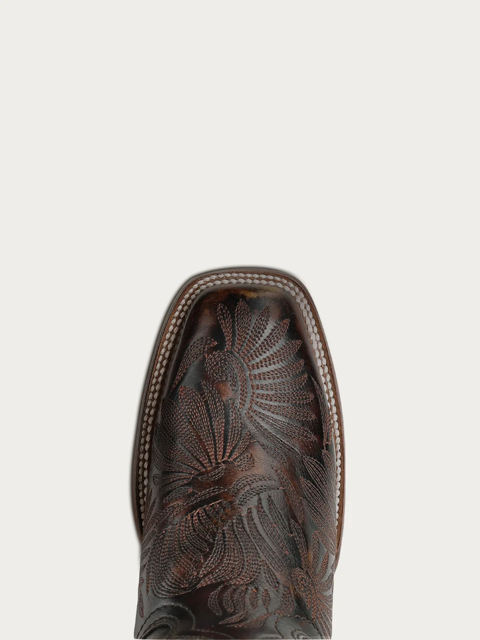 A4848 - WOMEN'S BLACK HONEY FLORAL PETAL EMBROIDERY SQUARE TOE COWBOY BOOTS - Image 6