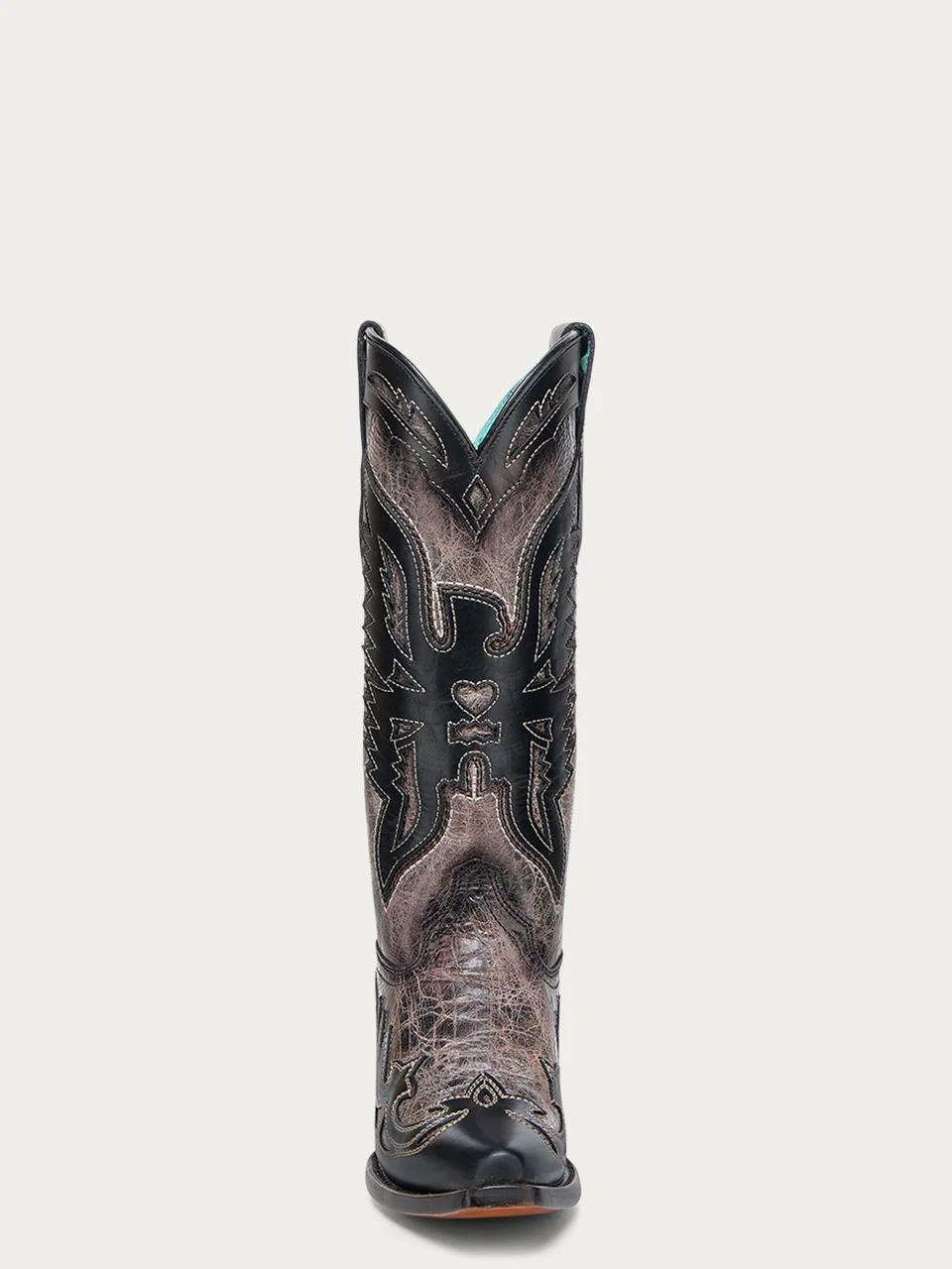 A4890 - WOMEN'S BROWN EAGLE OVERLAY SNIP-TOE COWBOY BOOT - Image 4