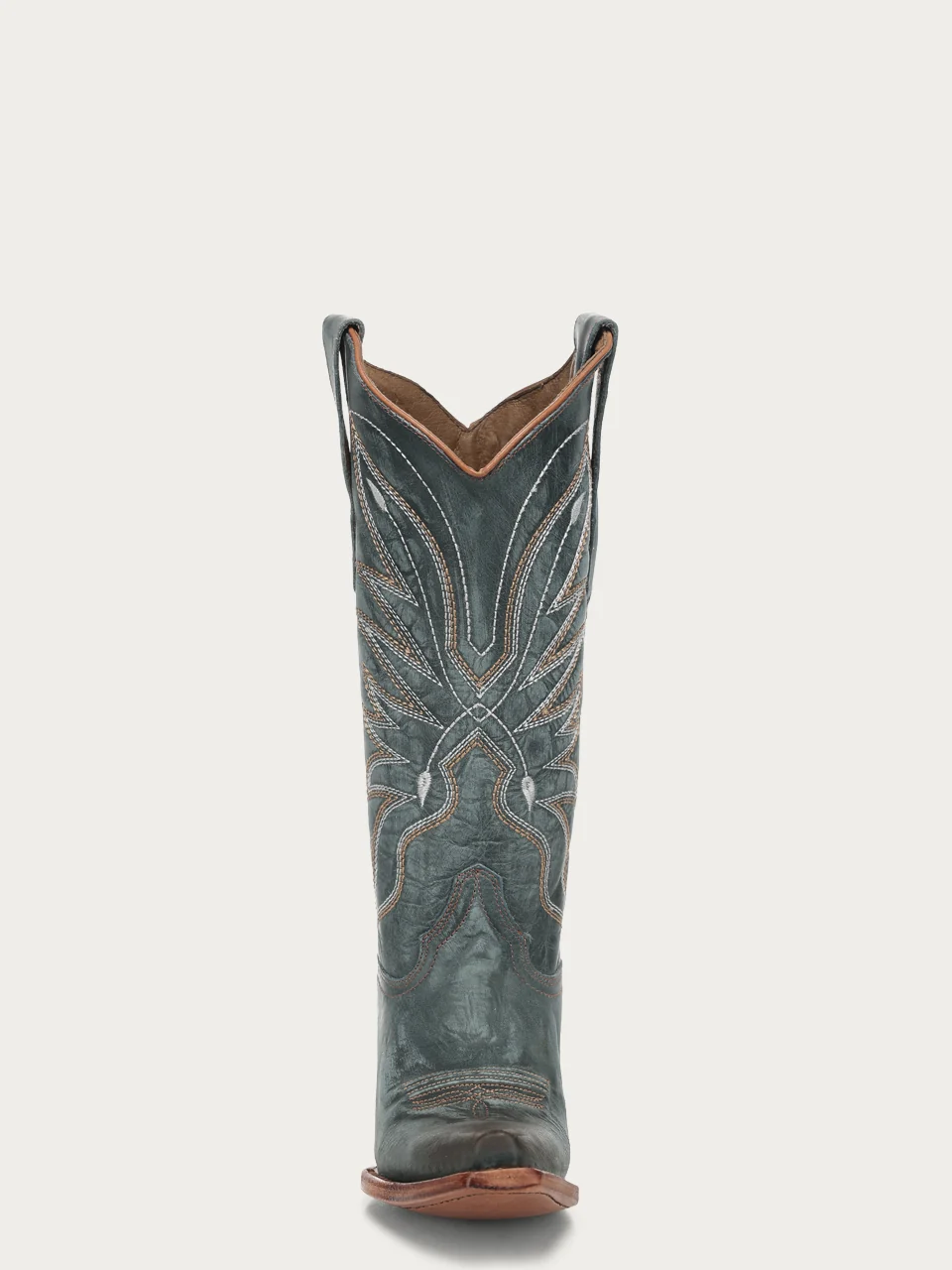 L8069 - WOMEN'S EMBROIDERY AND TRIAD BLUE SNIP TOE CIRCLE G COWBOY BOOT - Image 6