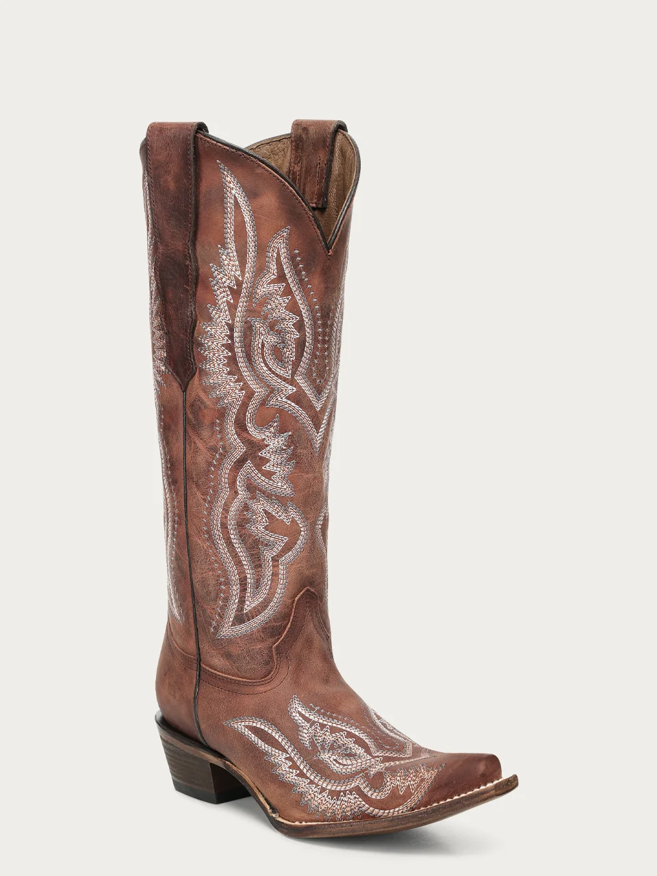 L8072 - WOMEN'S EMBROIDERY AND TRIAD SHEDRON SNIP TOE CIRCLE G COWBOY BOOT - Image 3