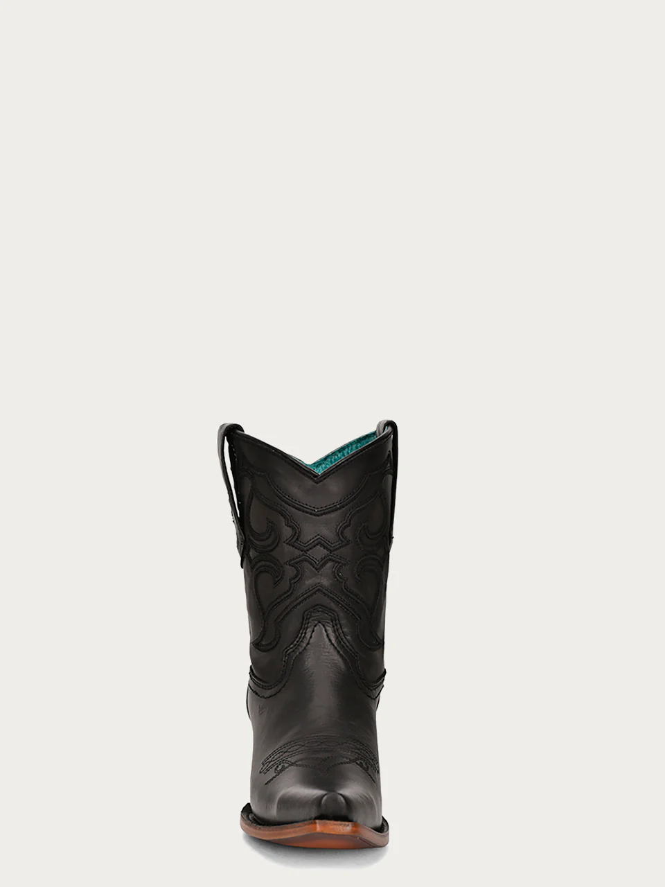 Z5111 - WOMEN'S EMBROIDERY BLACK SNIP TOE ANKLE BOOT - Image 4