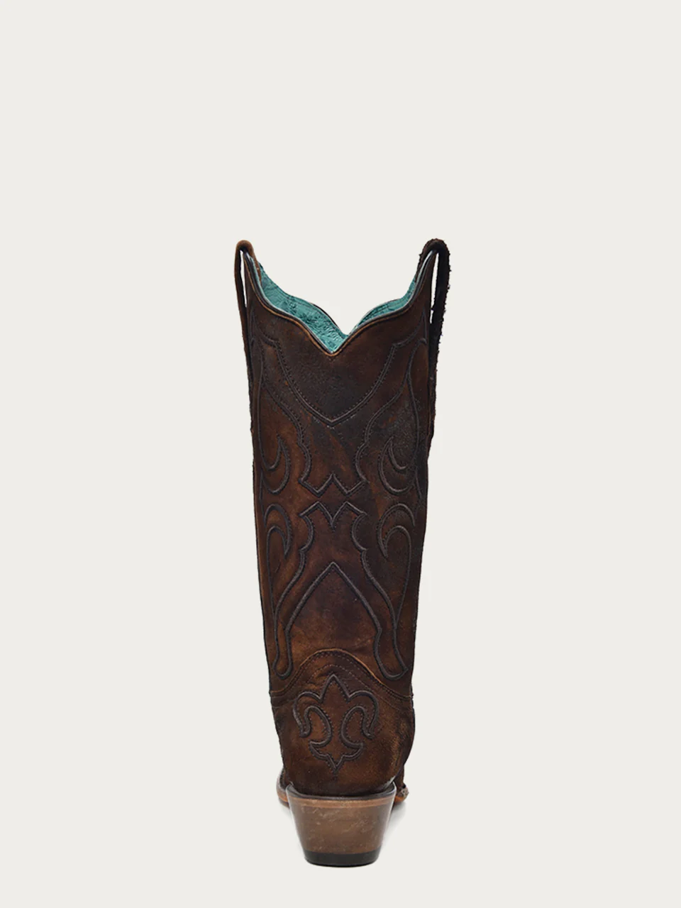 Z5205 - WOMEN'S EMBROIDERY BROWN LAMB SNIP TOE COWBOY BOOT - Image 4