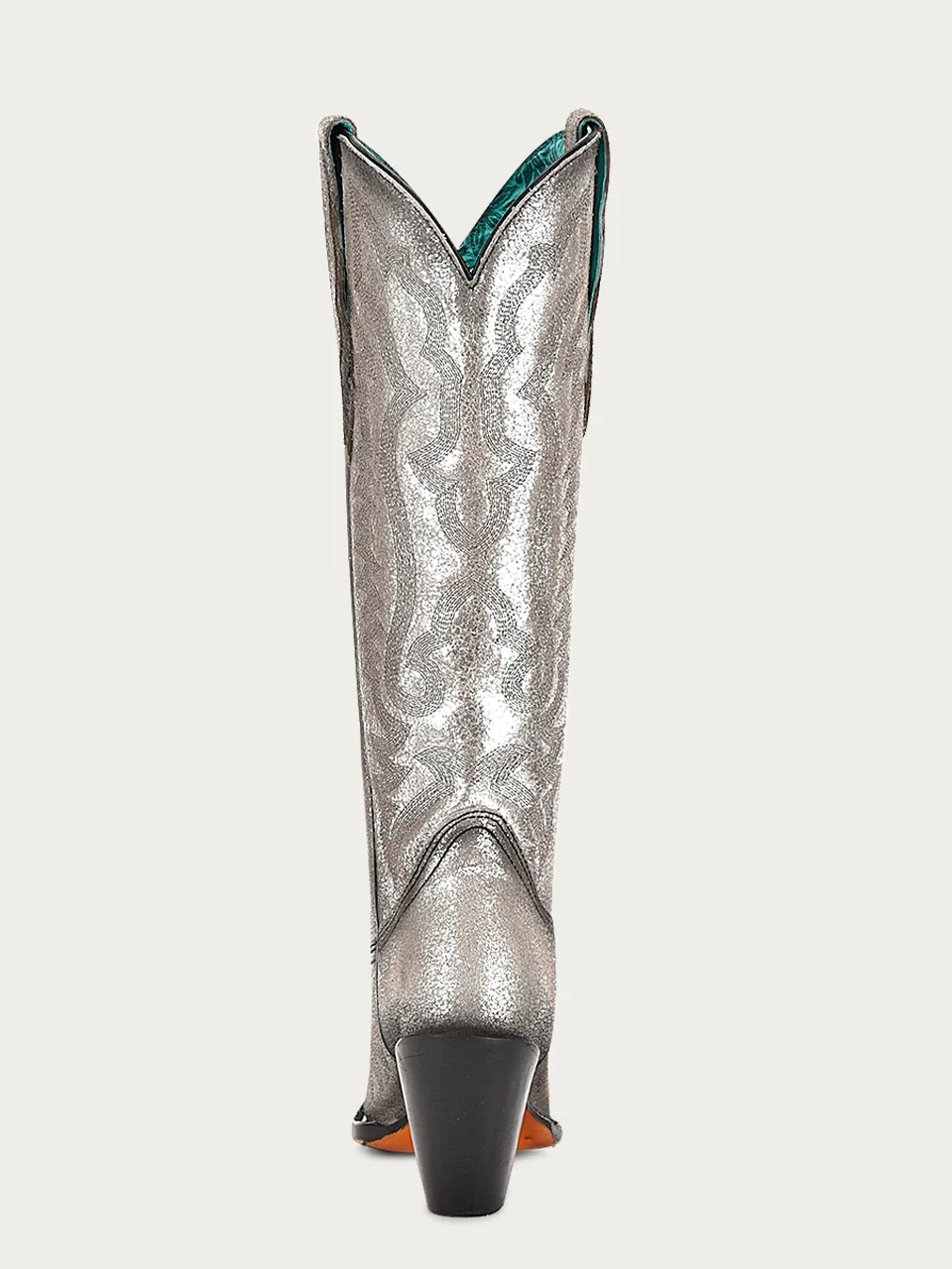 Z5224 - WOMEN'S EMBROIDERY METALIC SILVER TALL TOP POINTED TOE COWBOY BOOT - Image 5