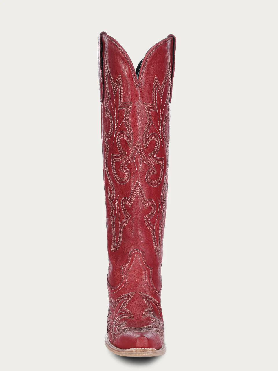 A4465 - WOMEN'S EMBROIDERY TALL TOP RED SNIP TOE COWBOY BOOT - Image 4