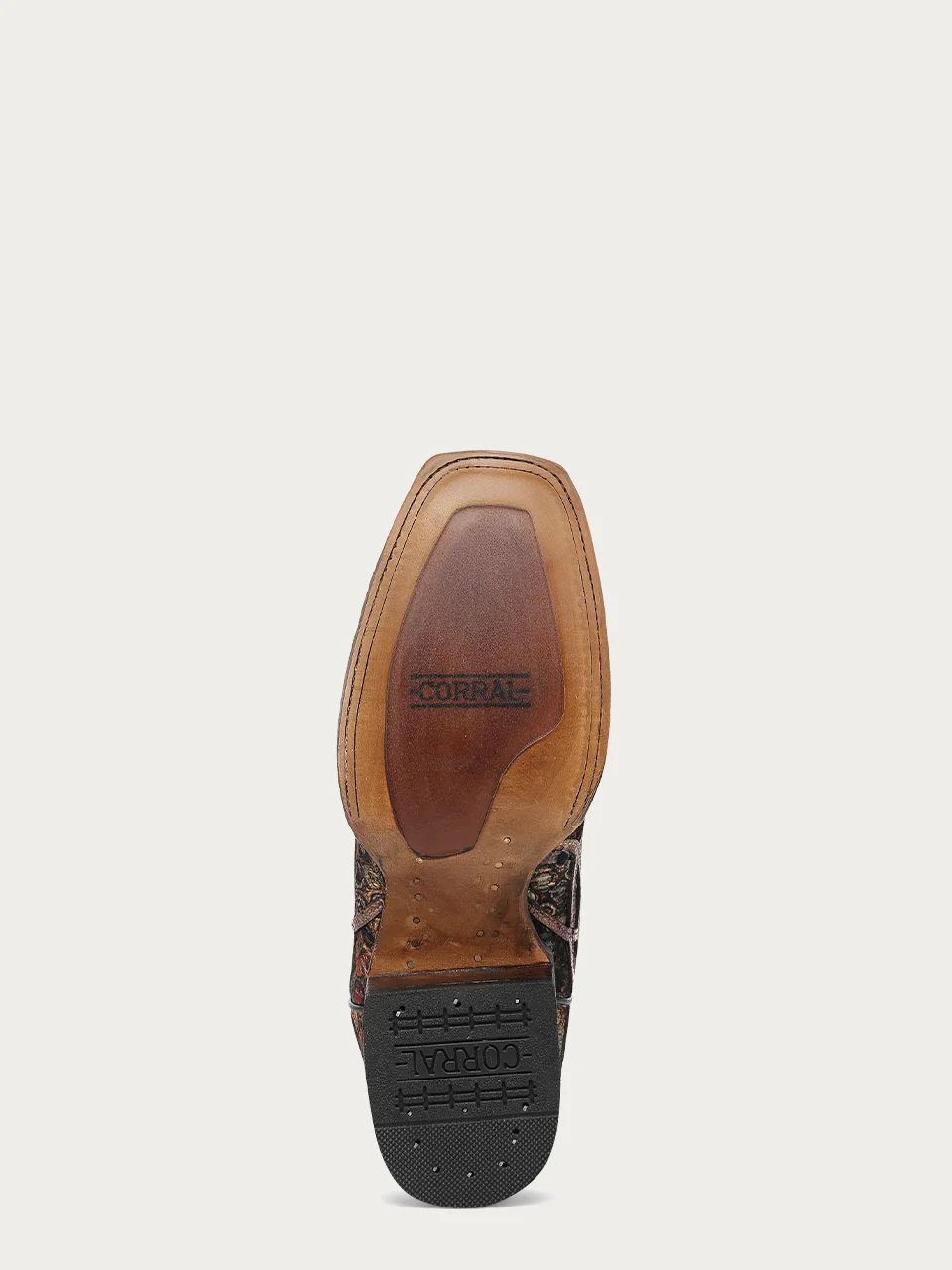 C3405 - WOMEN'S MULTICOLOR INLAY BONE SQUARE TOE COWBOY BOOT - Image 9