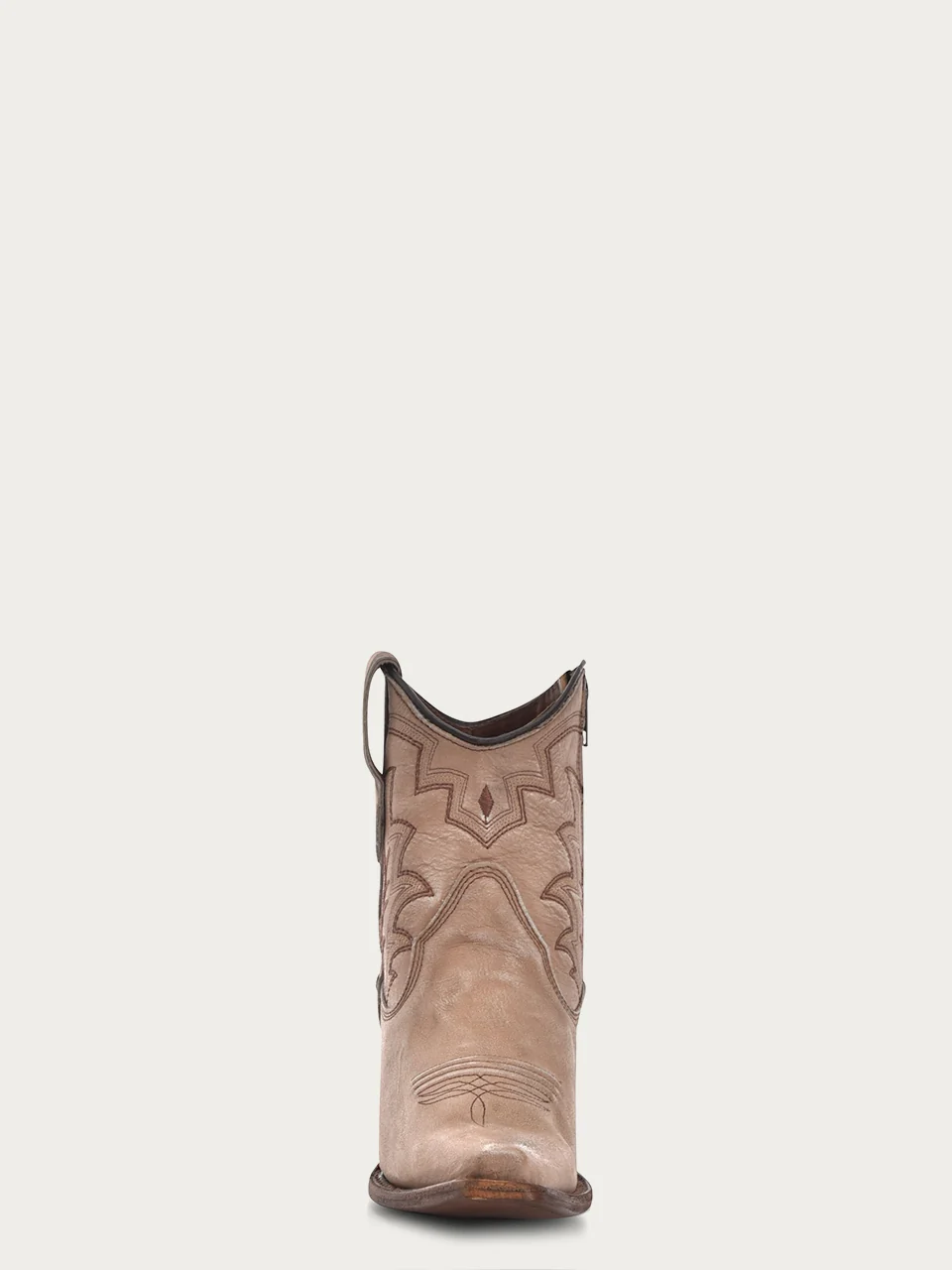 L6098 - WOMEN'S SAND EMBROIDERY AND ZIPPER CIRCLE G ANKLE COWBOY BOOT - Image 3