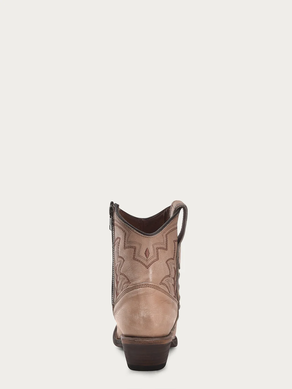 L6098 - WOMEN'S SAND EMBROIDERY AND ZIPPER CIRCLE G ANKLE COWBOY BOOT - Image 4