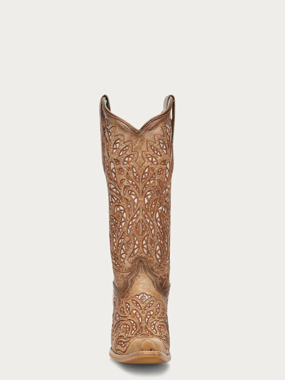 A5097 - WOMEN'S SAND GLITTER INLAY AND EMBROIDERY SNIP TOE COWBOY BOOT - Image 7