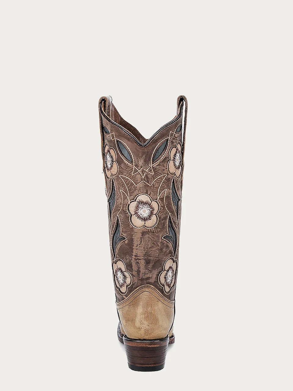 L6155 - WOMEN'S SAND INLAY AND EMBROIDERY SNIP TOE CIRCLE G COWBOY BOOT - Image 4