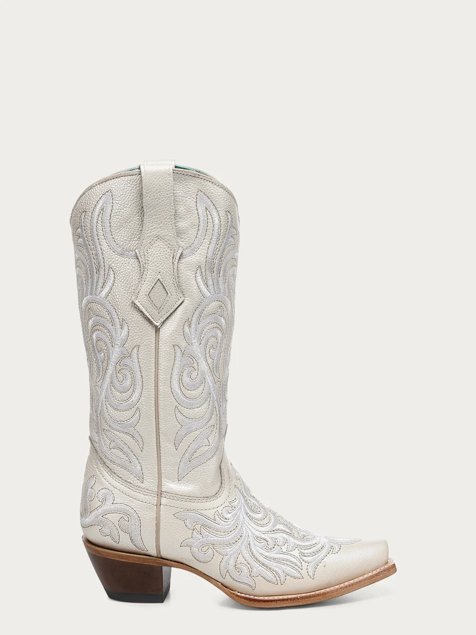 Z5492 - WOMEN'S WHITE EMBROIDERY SNIP TOE COWBOY BOOT - Image 3