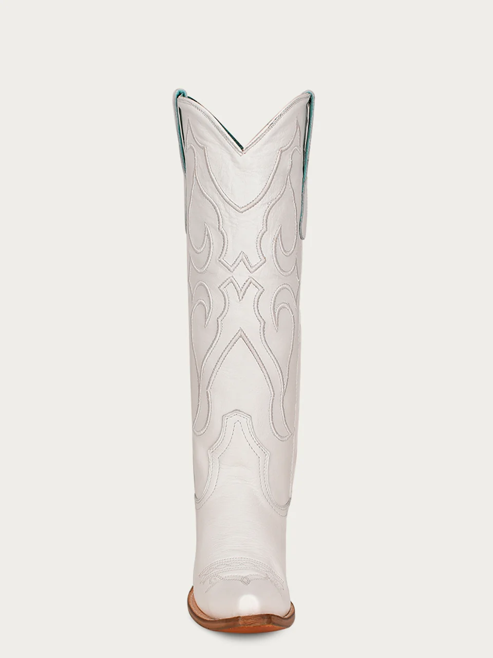 Z5074 - WOMEN'S WHITE EMBROIDERY TALL TOP SNIP TOE COWBOY BOOT - Image 4