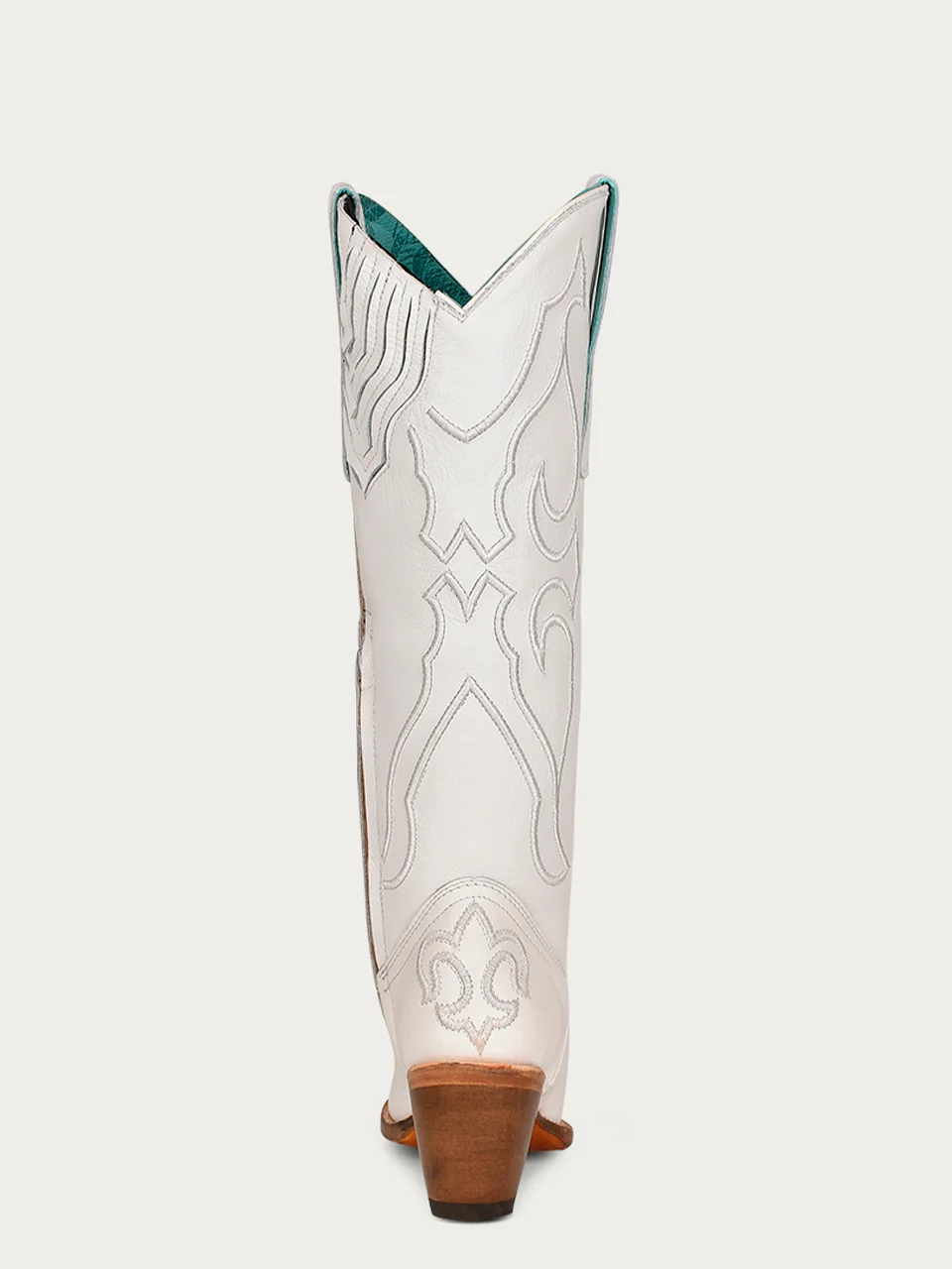 Z5074 - WOMEN'S WHITE EMBROIDERY TALL TOP SNIP TOE COWBOY BOOT - Image 5