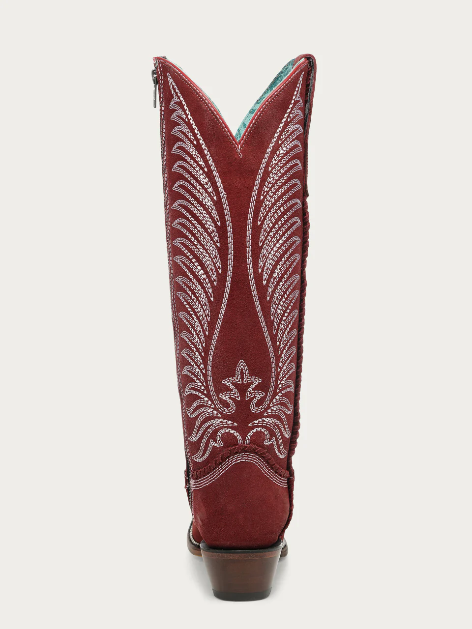 A5143 - WOMEN'S WINE EMBROIDERY WOVEN AND METALLIC WELT TALL TOP SNIP TOE COWBOY BOOT - Image 9